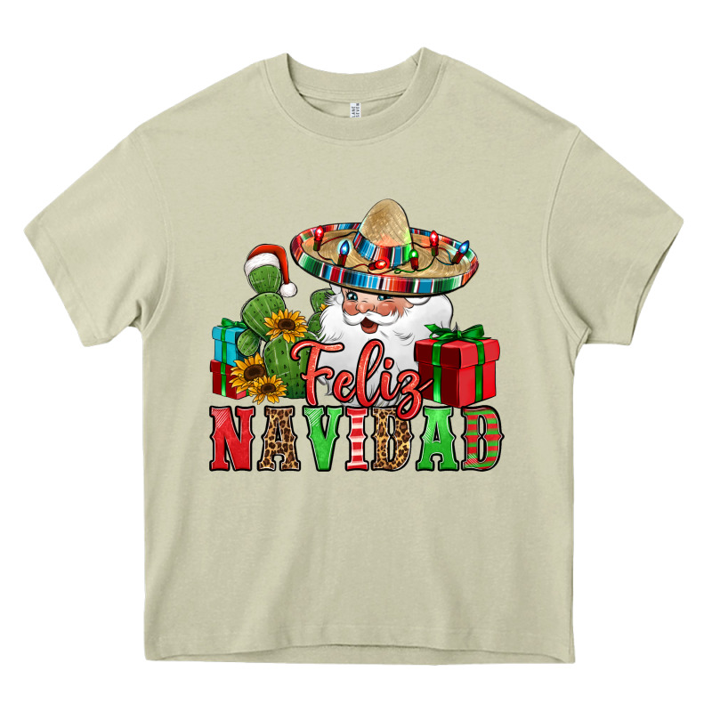 Feliz Navidad Spanish Christmas Heavy Core Tee by Jasminsmagicworld | Teevron