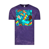 Cloud Purple Pride lgbtq hands with flag seamless pattern Vintage Tee - BundleAndBundleShop