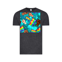 Vintage Black Pride lgbtq hands with flag seamless pattern Vintage Tee - BundleAndBundleShop