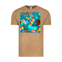 Vintage Camel Pride lgbtq hands with flag seamless pattern Vintage Tee - BundleAndBundleShop