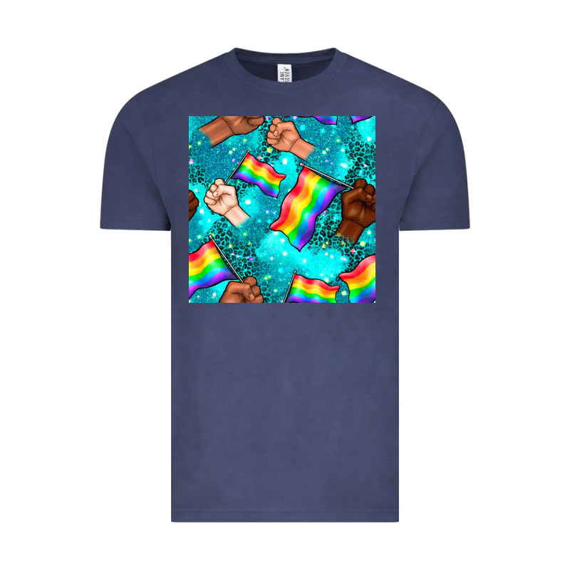 Pride Lgbtq Hands With Flag Seamless Pattern Vintage Tee by BundleAndBundleShop | Teevron