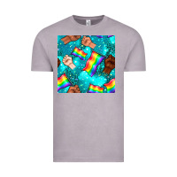 Vintage Zinc Pride lgbtq hands with flag seamless pattern Vintage Tee - BundleAndBundleShop