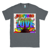 Charcoal Heather Everyone Deserves Love Pride LGBTQ+ Tumbler Classic Tee - BundleAndBundleShop