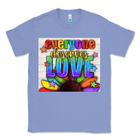 Colony Blue Everyone Deserves Love Pride LGBTQ+ Tumbler Classic Tee - BundleAndBundleShop