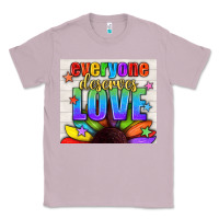 Lilac Everyone Deserves Love Pride LGBTQ+ Tumbler Classic Tee - BundleAndBundleShop