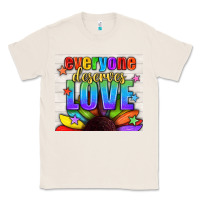 Natural Everyone Deserves Love Pride LGBTQ+ Tumbler Classic Tee - BundleAndBundleShop