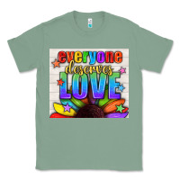 Sage Everyone Deserves Love Pride LGBTQ+ Tumbler Classic Tee - BundleAndBundleShop