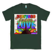 Sports Green Everyone Deserves Love Pride LGBTQ+ Tumbler Classic Tee - BundleAndBundleShop