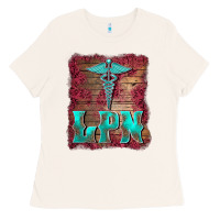 Bone licensed practical nurse medical symbol  background Ladies Tee - BarkalooDesign