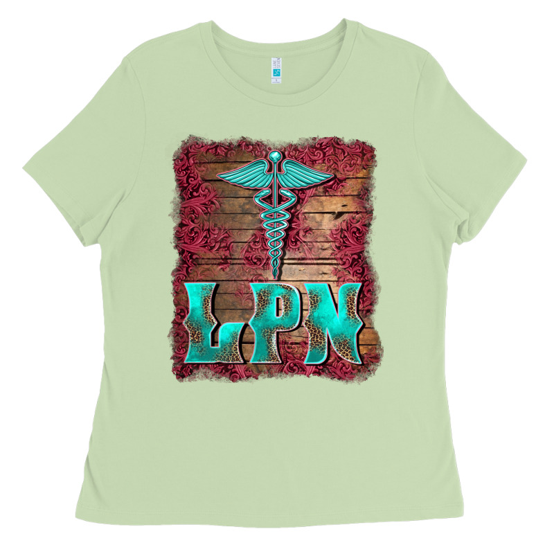 Licensed Practical Nurse Medical Symbol  Background Ladies Tee by BarkalooDesign | Teevron