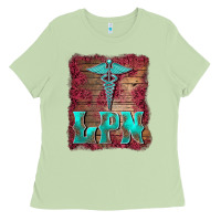 Matcha licensed practical nurse medical symbol  background Ladies Tee - BarkalooDesign