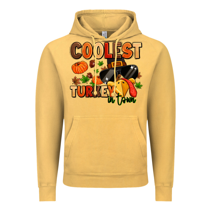 Coolest Turkey In Town Vintage Hoodie by MaliasSmallBusiness | Teevron