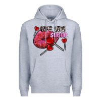 Heather Grey lips like sugar olivia Premium Hoodie - OliviaCreatesArt