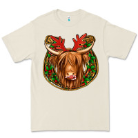 Bone christmas highland cow mistletoe Christmas Premium Tee - Jasminsmagicworld