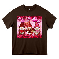 Chocolate Brown valentines gnomies with leopard Heavy Core Tee - NancyCooperArtShop