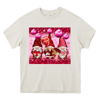 Cream valentines gnomies with leopard Heavy Core Tee - NancyCooperArtShop