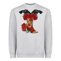 Heather Grey Cowboy Boots Heavyweight Sweatshirt - Bettercallsaul