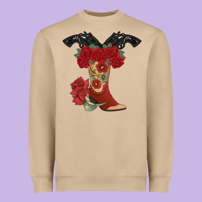 Cowboy Boots Heavyweight Sweatshirt Designed By Bettercallsaul