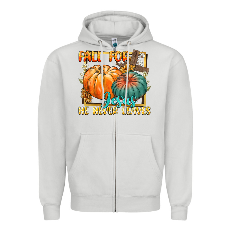 Fall For Jesus He Never Fails Zipper Hoodie by CowGirlArtShop | Teevron