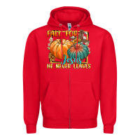 Red fall for jesus he never fails Zipper Hoodie - CowGirlArtShop