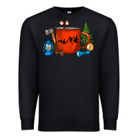 Black Camper Coffee Cup Premium Sweatshirt - FaDigitalArtStudio