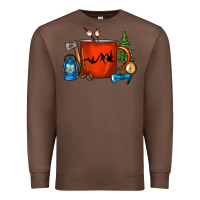 Chestnut Camper Coffee Cup Premium Sweatshirt - FaDigitalArtStudio