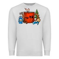 Dove Grey Camper Coffee Cup Premium Sweatshirt - FaDigitalArtStudio