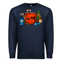 Navy Camper Coffee Cup Premium Sweatshirt - FaDigitalArtStudio