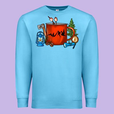Camper Coffee Cup Premium Sweatshirt Designed By Fadigitalartstudio
