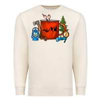Sandshell Camper Coffee Cup Premium Sweatshirt - FaDigitalArtStudio