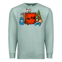 Seafoam Camper Coffee Cup Premium Sweatshirt - FaDigitalArtStudio