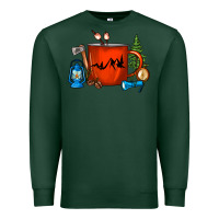 Sports Green Camper Coffee Cup Premium Sweatshirt - FaDigitalArtStudio