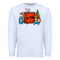 White Camper Coffee Cup Premium Sweatshirt - FaDigitalArtStudio