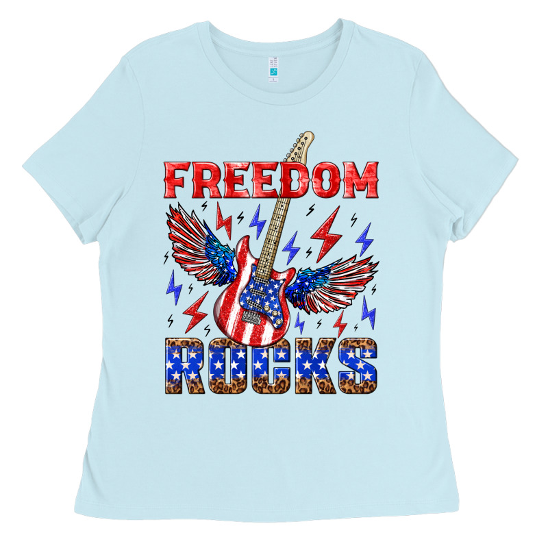Freedom Rocks Ladies Tee by NancyCooperArtShop | Teevron
