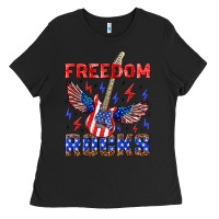 Black freedom rocks Ladies Tee - NancyCooperArtShop