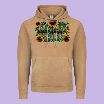 Sunflower Serappe Turquoise Gemstone Mama Tried Vintage Hoodie Designed By Jasminsmagicworld