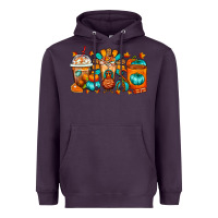 Plum Thanksgiving Coffee Cups Heavyweight Hoodie - FaDigitalArtStudio