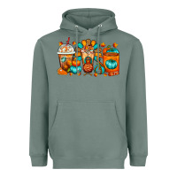 Sage Thanksgiving Coffee Cups Heavyweight Hoodie - FaDigitalArtStudio