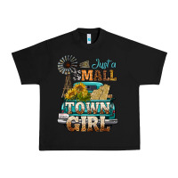 Black Just A Small Town Girl Windmill Urban Heavy Tee - BundleAndBundleShop