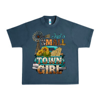 Midnight Navy Just A Small Town Girl Windmill Urban Heavy Tee - BundleAndBundleShop