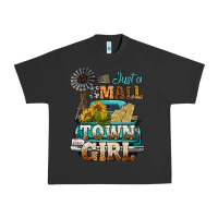 Pigment Black Just A Small Town Girl Windmill Urban Heavy Tee - BundleAndBundleShop
