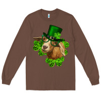 Chestnut st. patrick's day goat clovers and leprechaun hat Long Sleeve Tee - RanaPortraitStore