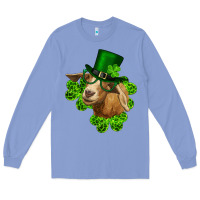 Colony Blue st. patrick's day goat clovers and leprechaun hat Long Sleeve Tee - RanaPortraitStore