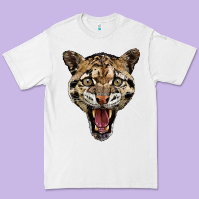 Ocelot Head Premium Tee Designed By Lillyallendesigns