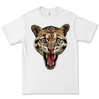 White ocelot head Premium Tee - LillyAllenDesigns