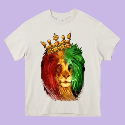 Juneteenth Lion King Heavy Core Tee Designed By Lillyallendesigns