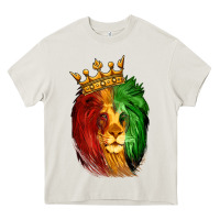 Cream Juneteenth Lion King Heavy Core Tee - LillyAllenDesigns