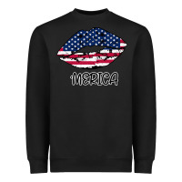 Black American lip Heavyweight Sweatshirt - Bettercallsaul