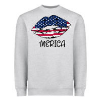 Heather Grey American lip Heavyweight Sweatshirt - Bettercallsaul