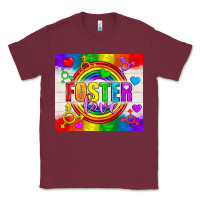 Burgundy Foster Love LGBTQ+ Tumbler Classic Tee - BundleAndBundleShop